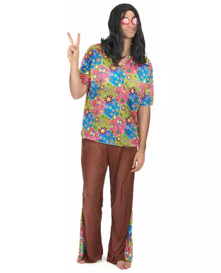 Hippie kostým se zvonovými kalhotami pro muže