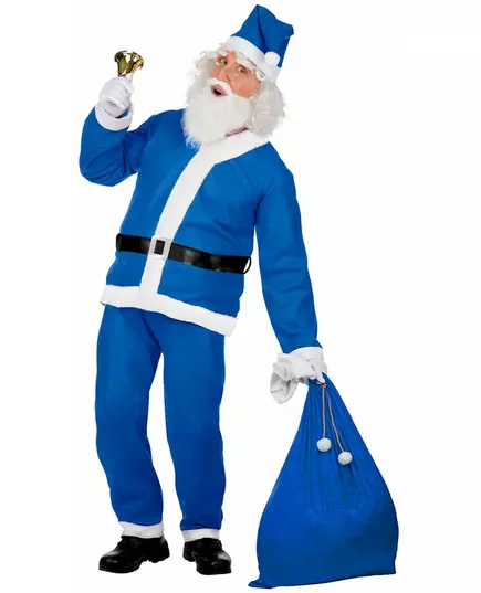 Modrý santa kostým pro muže