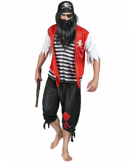 Pirátský kostým s páskou přes oko pro muže