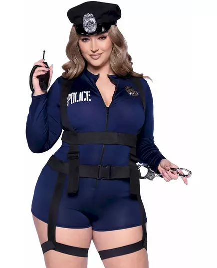 Deluxe sexy policistka kostým pro ženy – plus size, Velikost: X-Large/XX-Large (48-52)