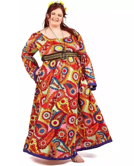 Plus size hippie šaty kostým pro ženy, Velikost: XX-Large