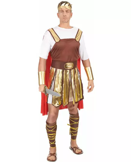 Kostým římského gladiátora s červeným pláštěm pro muže
