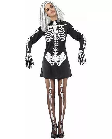Černo-bílý kostým kostlivce pro ženy Halloween