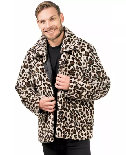 Dospělý leopardí kabát z umělé kožešiny, Velikost: Large