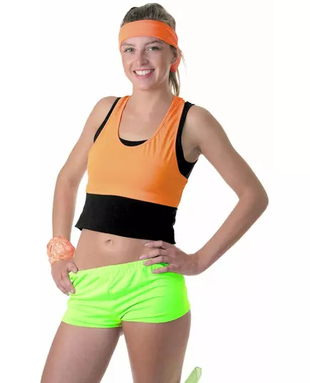 Neonově zelené mini šortky pro ženy