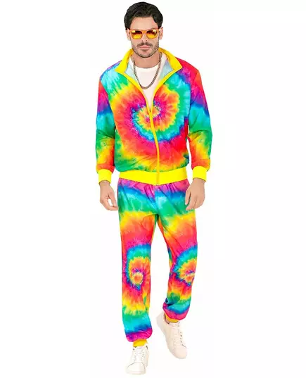 Plus size neonová Tie and Dye tepláková souprava pro dospělé, Velikost: XX-Large