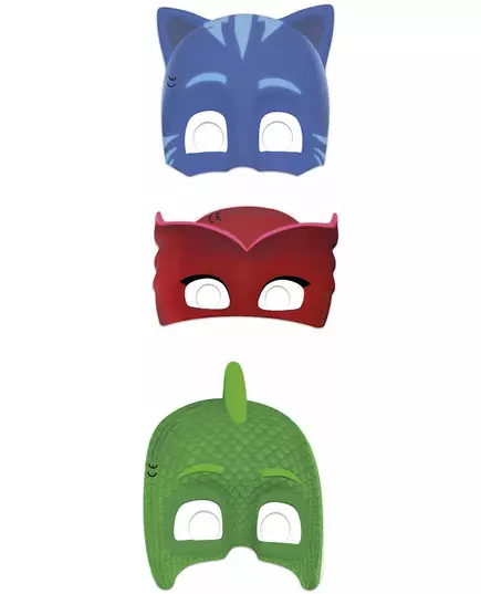 6 kartonových masek PJ Masks