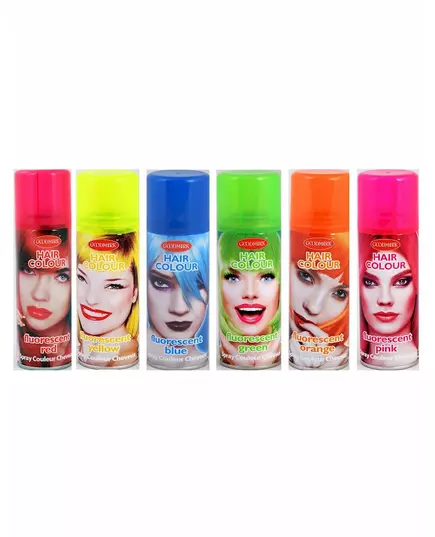 Neonový sprej na barvu vlasů 125 ml, Barva: Fluorescenční žlutá