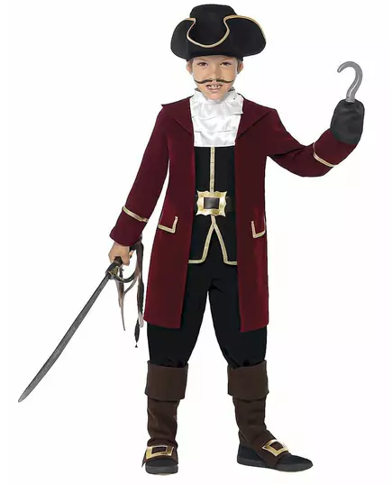 Kostým pirátského kapitána pro chlapce, Velikost: 4-6 let (115/128 cm)