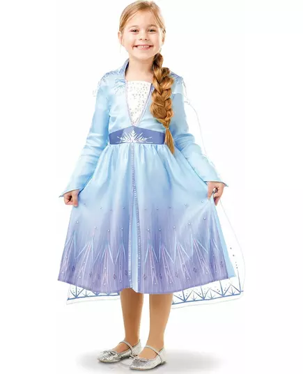 Klasický kostým Elsa Frozen 2 pro dívky, Velikost: 7-8 let (122 to 128 cm)