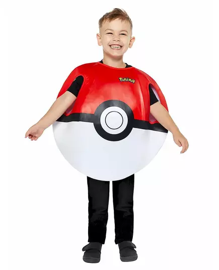 Kostým Pokémon Pokéball pro děti, Velikost: 3-7 let (98 - 122cm)