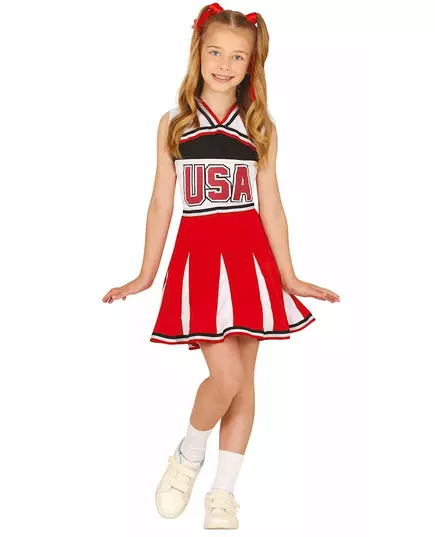 Kostým roztleskávačky USA pro dívky, Velikost: 9 let (125-135 cm)