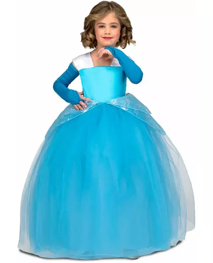 Modrý plesový princeznovský kostým pro dívky, Velikost: 6 let (110 - 122 cm)