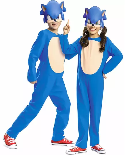 Základní kostým Sonic pro děti, Velikost: 7-8 let (124 - 136 cm)