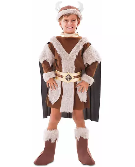 Hnědý vikingský kostým pro chlapce, Velikost: 5-6 let (105-121 cm)