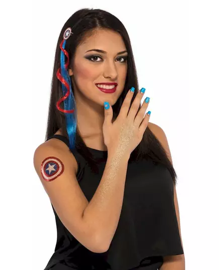Doplňky a make-up sada Captain America pro ženy