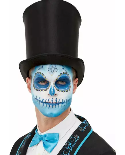 Sada líčení a tetování Dia de los Muertos modrá pro dospělé