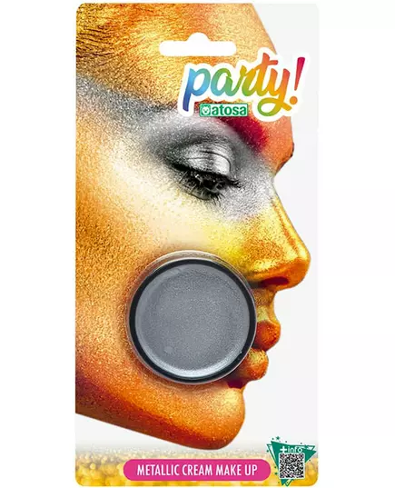 Stříbrný metalický make-up