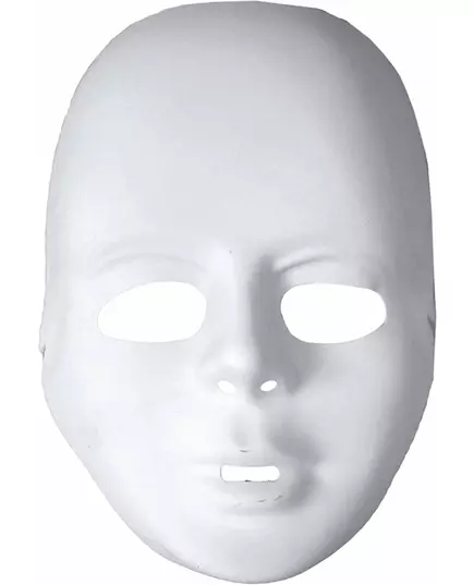 Bílá plastová maska