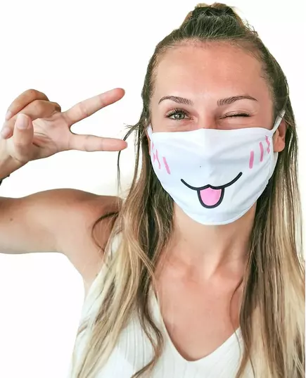 Maska s potiskem nosu „Kočka“ pro dospělé