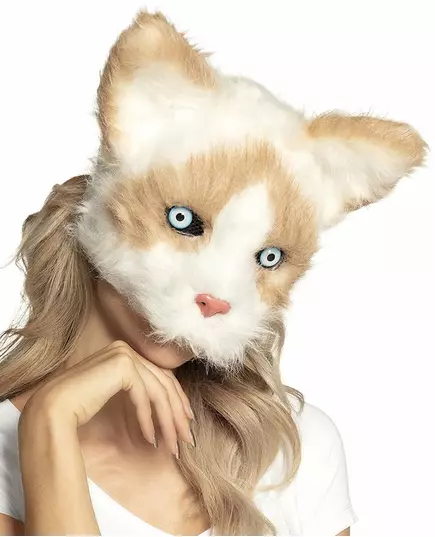 Plyšová maska kočky pro dospělé