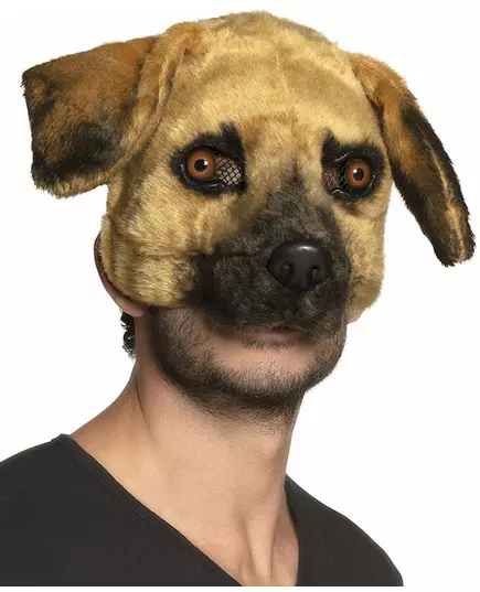 Plyšová maska psa pro dospělé