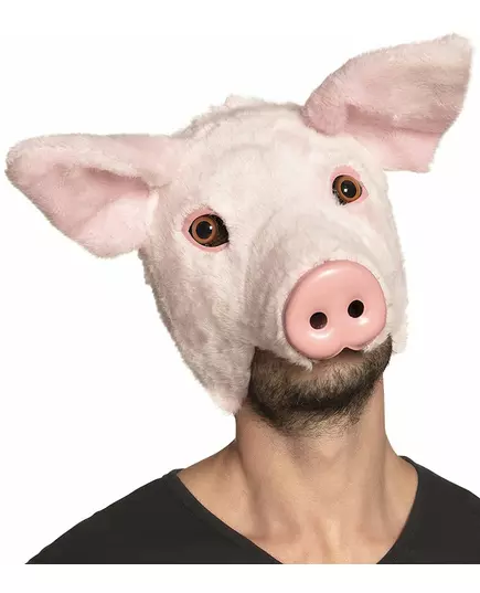 Plyšová maska prasete pro dospělé