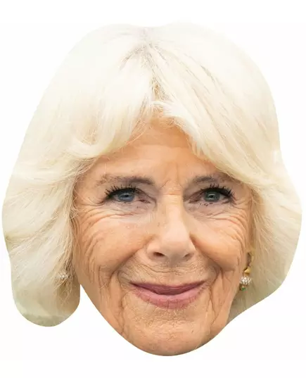 Kartonová maska královny choti Camilly
