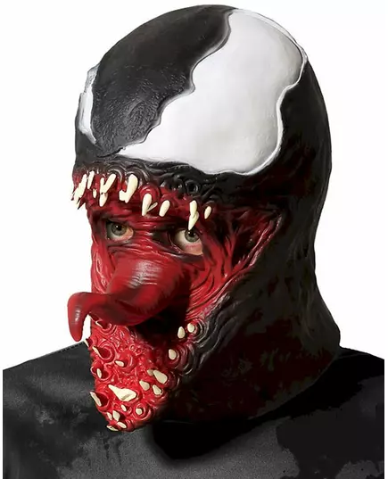 Černo-bílá latexová maska Symbiote pro dospělé