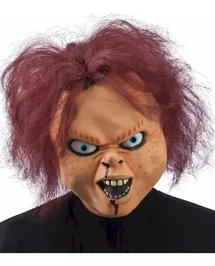 Děsivá maska panenky Halloween pro dospělé