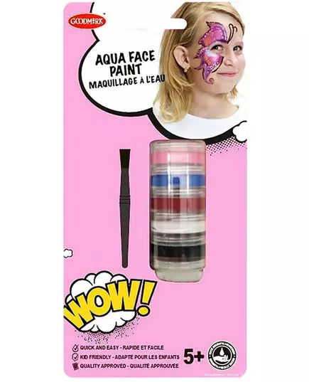 Dětská sada vodního make-upu se štětcem a houbičkou (pro dívky)