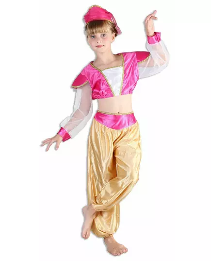 Luxusní kostým orientální tanečnice pro dívky, Velikost: 10-12 let (130-140 cm)