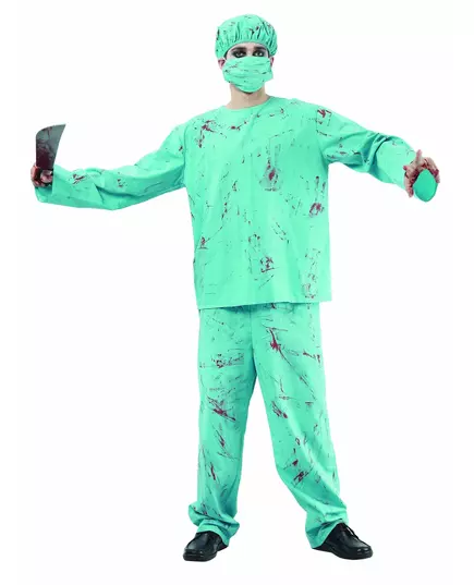 Kostým zombie chirurga pro dospělé Halloween, Velikost: Small