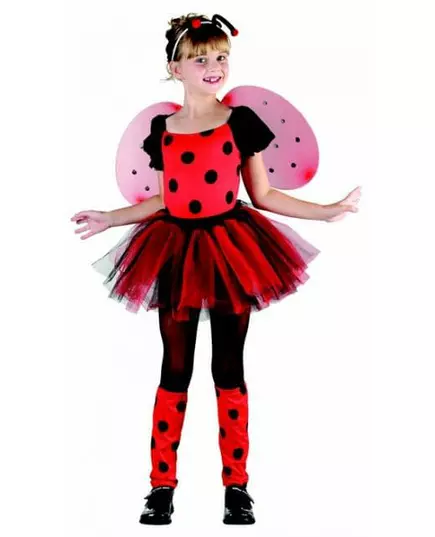 Červený kostým berušky s tutu pro dívky, Velikost: 7-9 let (120-130 cm)