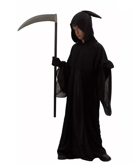 Kostým černé Smrtky pro děti Halloween, Velikost: 7-9 let (120-130 cm)