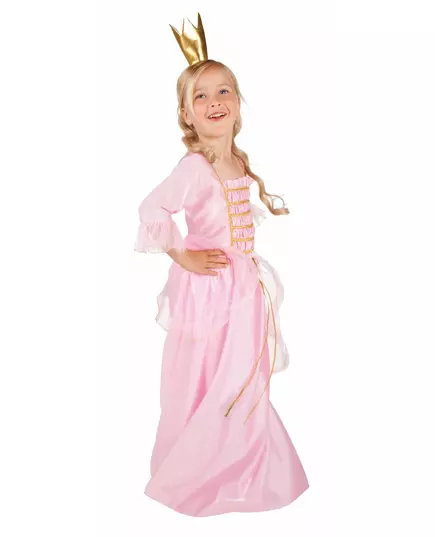 Růžovo-zlatý kostým princezny pro dívky, Velikost: 4-6 let (110-120 cm)