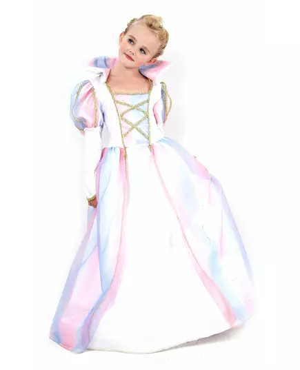 Vícebarevný kostým princezny pro dívky, Velikost: 10-12 let (130-140 cm)