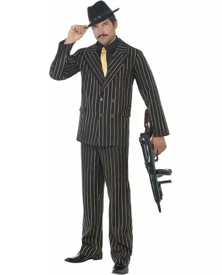 Pruhovaný charleston gangsterský kostým pro muže, Velikost: Large