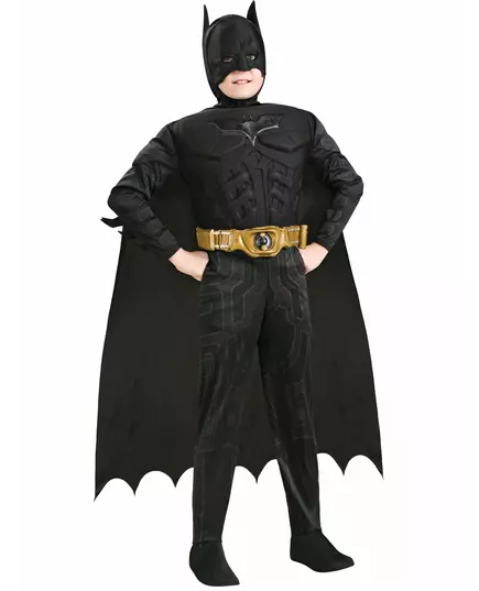 Deluxe 3D kostým Batmana pro chlapce, Velikost: 8-10 let (123 to 140 cm)