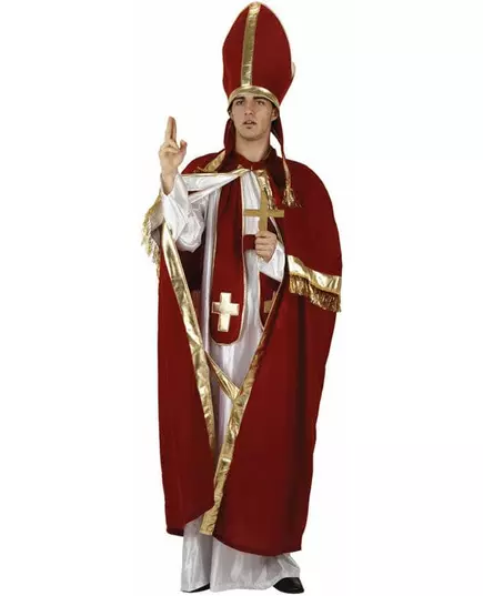 Červeno-bílý kostým papeže pro muže, Velikost: X-Large