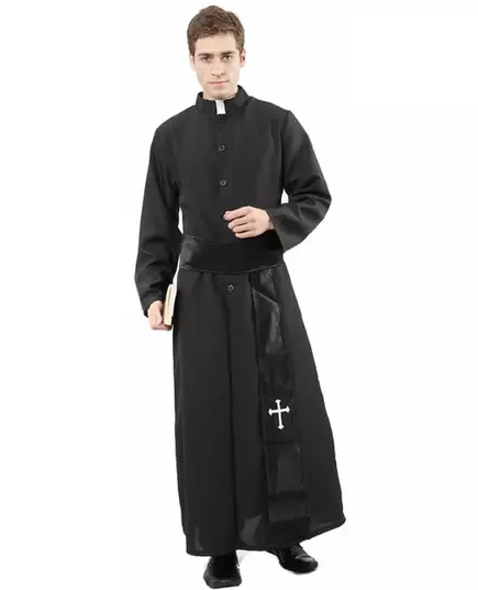 Kostým kněze s bílým límcem pro muže, Velikost: X-Large