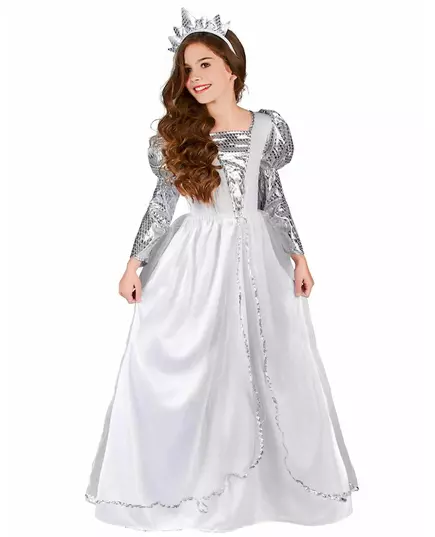 Princeznovský kostým se závojem pro dívky, Velikost: 10-12 let (130-140 cm)