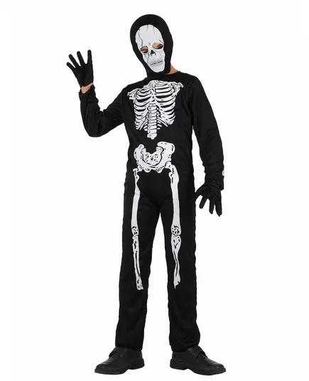 Dětský halloweenský kostým kostlivce, Velikost: 10-12 let (145-160 cm)