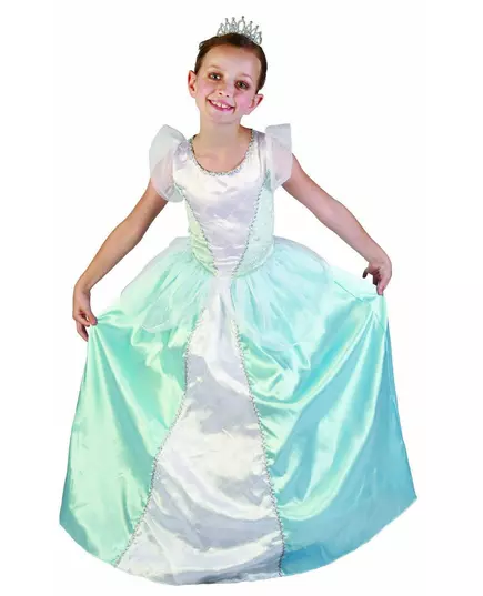 Modrý princeznovský kostým pro dívky, Velikost: 7-9 let (120-130 cm)