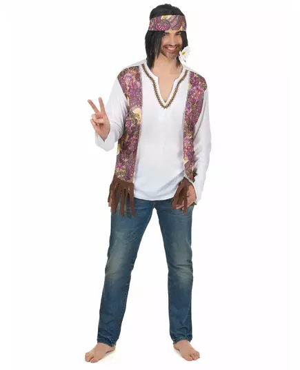 Hippie kostým s třásněmi pro muže, Velikost: X-Large