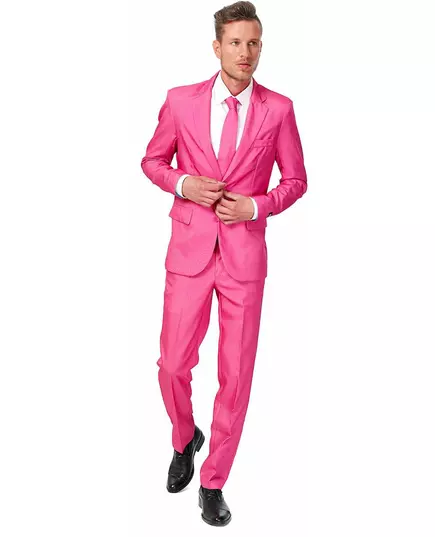 Růžový oblek Mr. Solid pro muže Suitmeister, Velikost: Medium (EU 48-50)