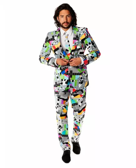 Kostým Mr. Technicolor pro muže Opposuits, Velikost: Medium/Large (EU 52)