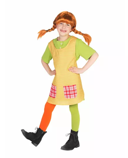 Kostým Pippi Dlouhá punčocha pro dívky, Velikost: 7-8 let (122-128 cm)