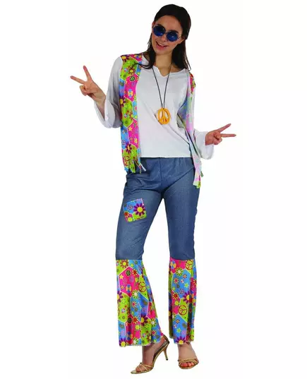 Hippie kostým Peace and Love pro ženy, Velikost: Medium