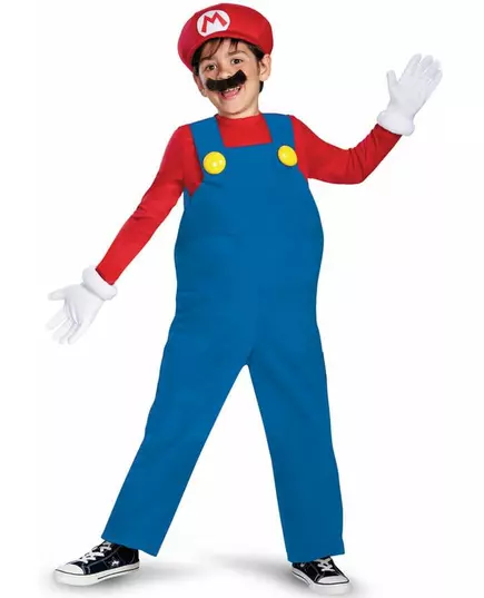 Luxusní dětský kostým Mario, Velikost: 7-8 let (124 - 136 cm)